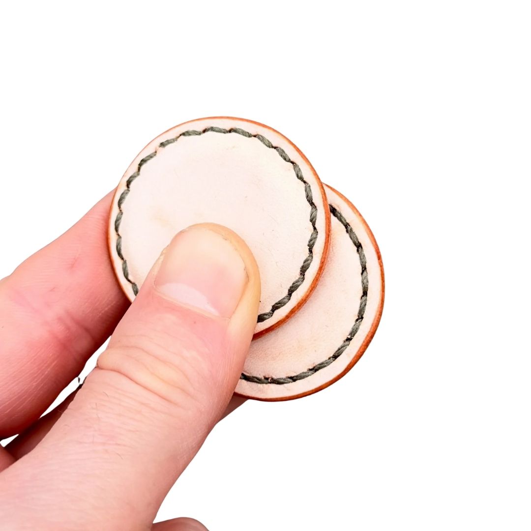 Leather-Covered Magnetic Fidgets (White Wax)