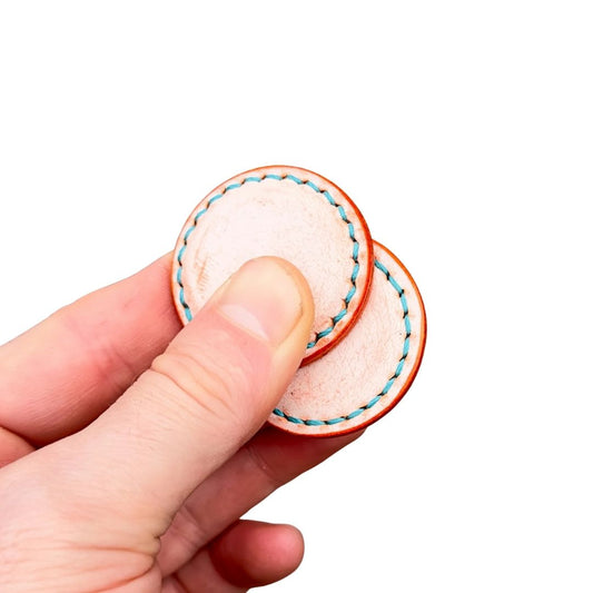 Leather-Covered Magnetic Fidgets (White Wax)