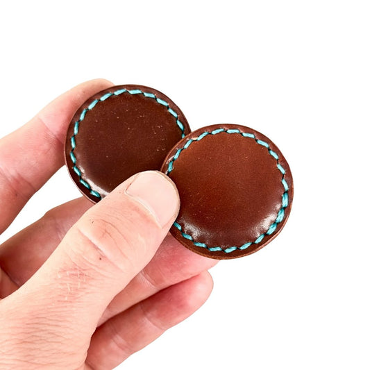 Leather-Covered Magnetic Fidgets (Shell Cordovan)