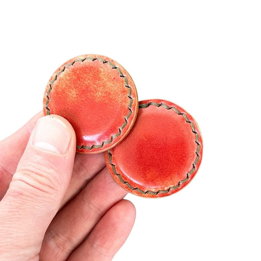 Leather-Covered Magnetic Fidgets (Shell Cordovan)