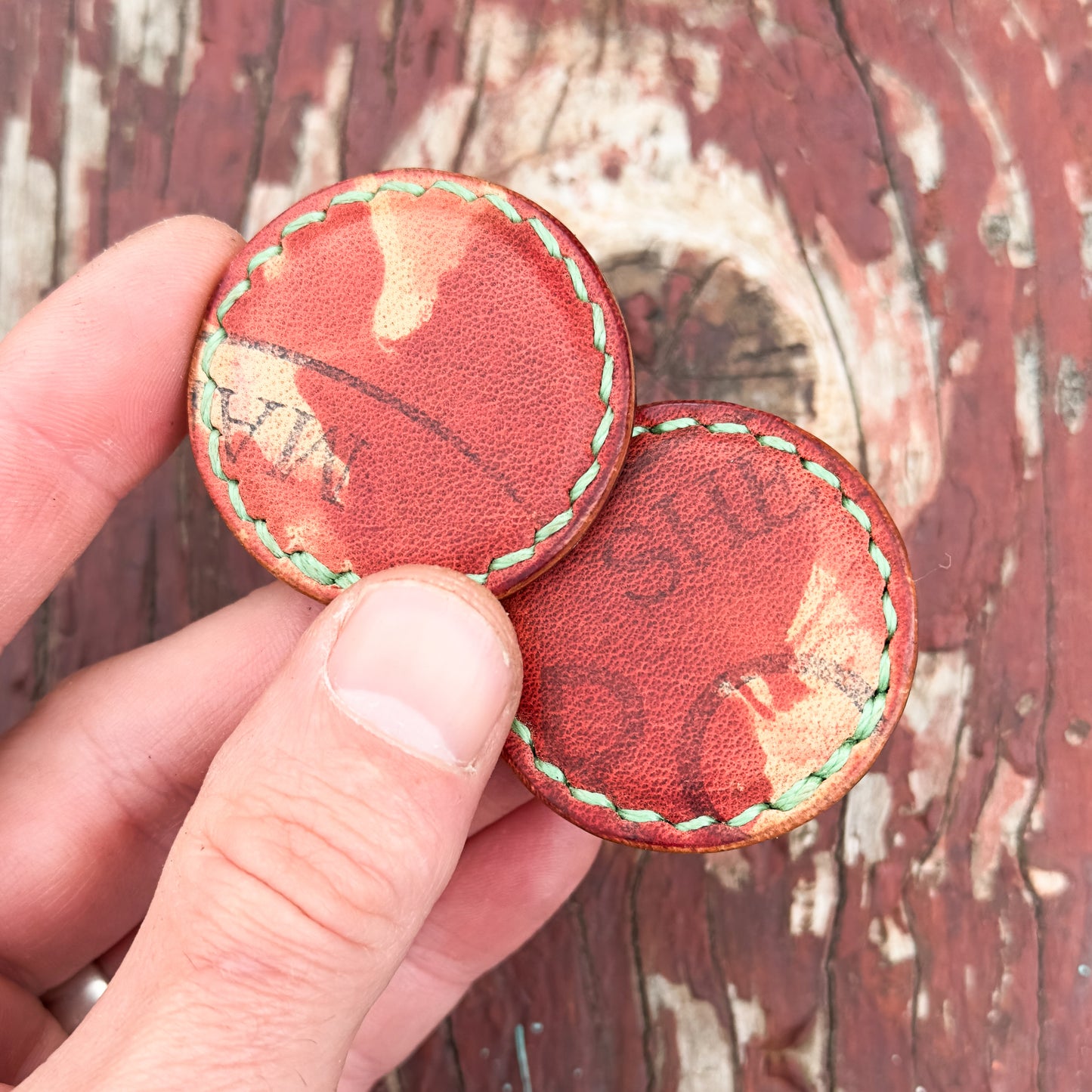 Leather-Covered Magnetic Fidgets (Shell Cordovan)