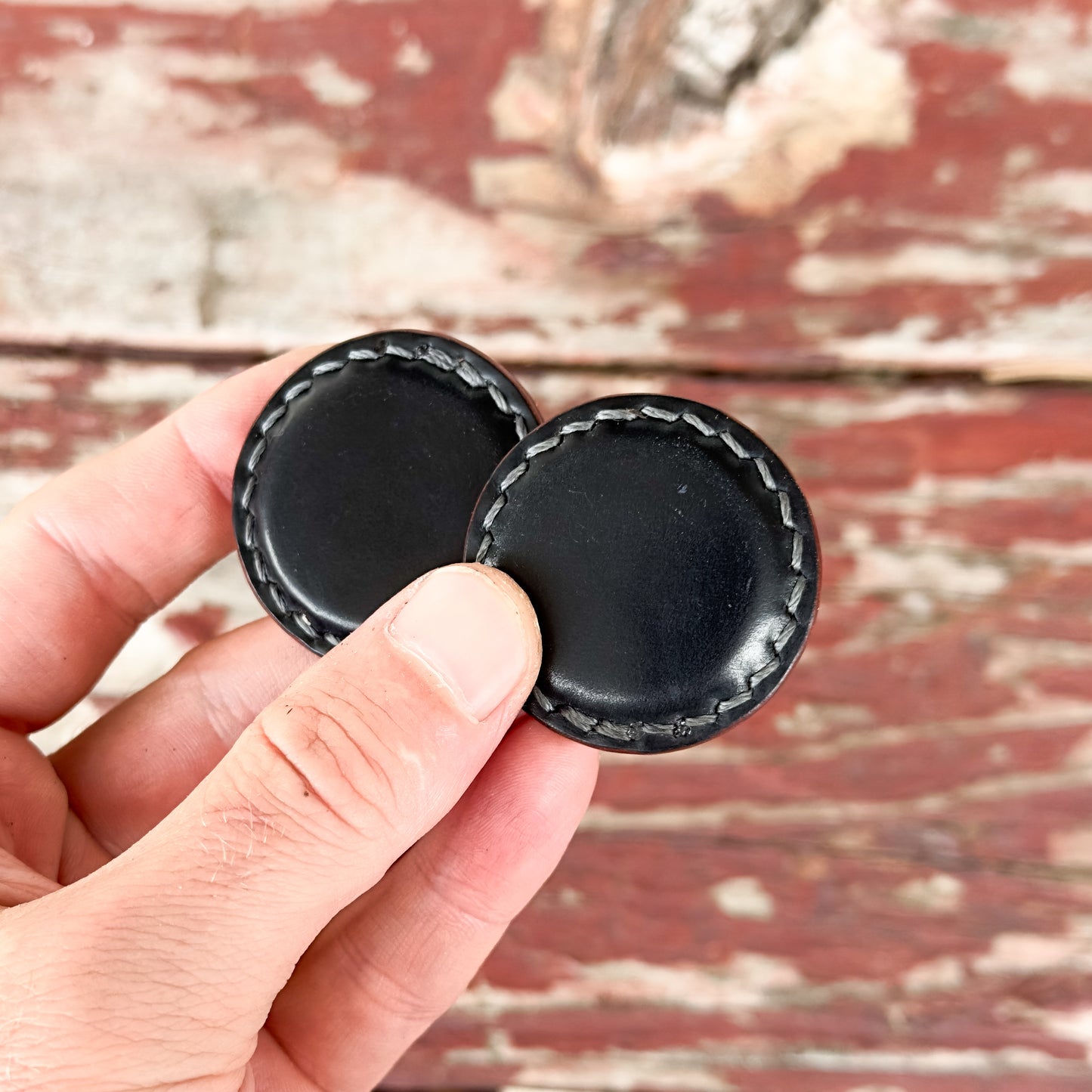 Leather-Covered Magnetic Fidgets (Shell Cordovan)