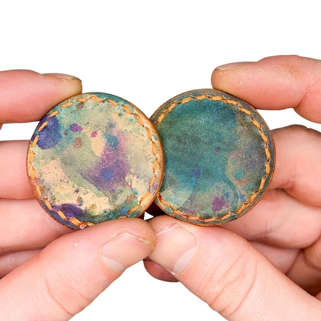 Leather-Covered Magnetic Fidgets (Shell Cordovan)