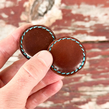 Leather-Covered Magnetic Fidgets (Shell Cordovan)