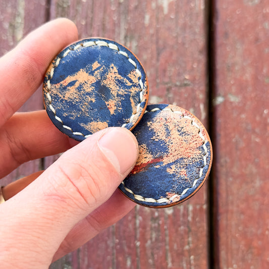Leather-Covered Magnetic Fidgets (Shell Cordovan)