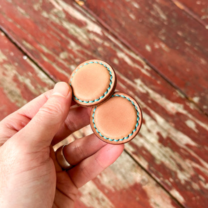 Leather-Covered Magnetic Fidgets (Shell Cordovan)