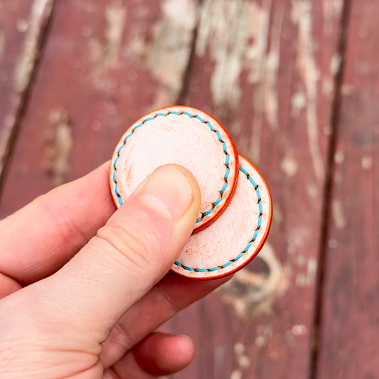 Leather-Covered Magnetic Fidgets (White Wax)