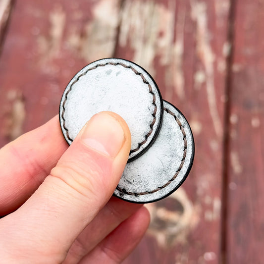 Leather-Covered Magnetic Fidgets (White Wax)